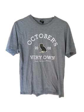 October's Very Own OVO Collegiate Tee Grey MEDIUM Drake T-Shirt